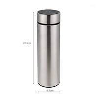 Frasco de vidrio Digital inteligente de 500ml, Infusor de té, termo aislado al vacío, viaje con pantalla de temperatura Led de acero inoxidable