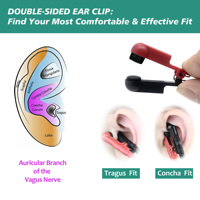 Biothm VNTune Pro USB Rechargeable TVNS CES TNS Appareil d'aide au sommeil et de soulagement du stress à clip d'oreille pour masseur cervical et nerf vague