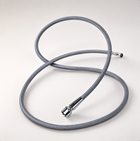 Tuyau de robinet gris rétractable à 360 degrés avec raccord universel F1/2, connexion rapide, résistant à l'usure, tressé en nylon, flexible pour salle de bain et cuisine