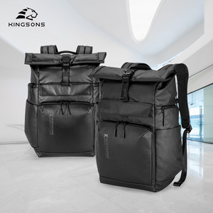 Kingsons Laptop Backpack Large Capacity 20-35L Multi Functional <b>Computer</b> <b>Bag</b> Unisex Everyday Use Solid Color - Product Image 1