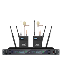 Microphone cravate U6288 2.4G sans fil XLR système True Diversity 300M Micro professionnel extérieur pour église