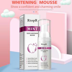 Mousse de dientes de menta RtopR, Mousse de limpieza blanqueadora, elimina las manchas, blanqueamiento de dientes, higiene bucal, cuidado de la pasta de dientes - Product Image 6
