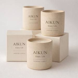 AIKUN Scented <b>Candle</b> for Bedroom Spa Yoga Meditation Soy Wax Wood Wick Calm Fragrance Custom Logo ODM Factory - Product Image 3