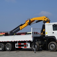 Grue à flèche articulée hydraulique de 16 tonnes, bras télescopique, puissance élevée, grue de camion pliable pour la levée de charges lourdes