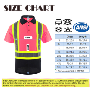 T-shirt de sécurité réfléchissant en polyester avec logo personnalisé, classe ANSI <span class=keywords><strong>1</strong></span>, bande réfléchissante de 5 cm, 5 couleurs en stock, logo OEM/ODM <span class=keywords><strong>pour</strong></span> le travail - Product Image 6