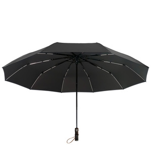Paraguas Plegable de Tres Secciones, 125 cm, Apertura Automática, Diseño Retro, Protección Solar y contra la Lluvia, Varillas de Aleación de Nailon para Viaje - Product Image 2