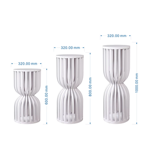 Decoraciones DE BODA Zócalos Cilindro redondo blanco Zócalo floral Soportes de exhibición Pedestal para eventos de fiesta de matrimonio - Product Image 6