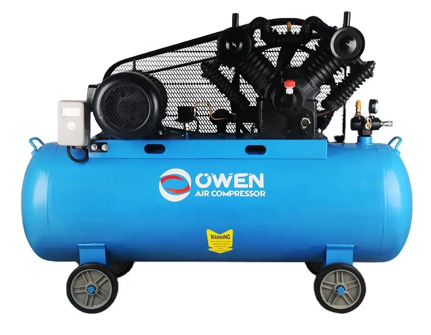 Zelf Ontwerp 8 Bar Zuiger Compressor Riem Aangedreven I Draagbare 3-Cilinder Luchtcompressor 500 Liter