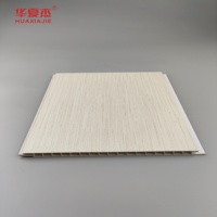 Panneau mural en PVC à grain de bois blanc moderne, dalle de plafond carrée durable pour la décoration murale, imperméable, ignifuge, résistant à l'humidité