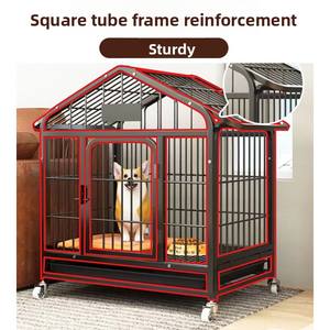 Kandang Anjing Ukuran Kecil hingga Sedang dari Logam Tebal dengan Pola Solid untuk Anjing Teddy Golden Retriever untuk Penggunaan Rumah Tangga - Product Image 3