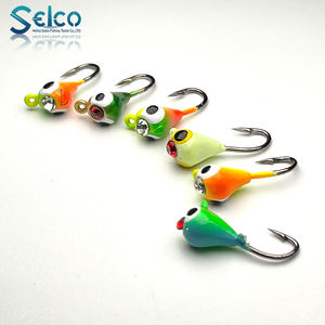 Selco Hot Selling 1.9G Metall Under spin Mustad Hook Ned Rig Eis <span class=keywords><strong>Jig</strong></span> Kopf Formen zum Angeln - Product Image 1