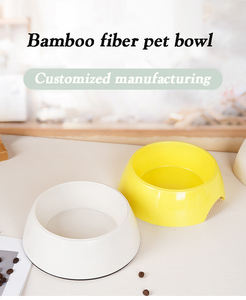 Personalizado Anti Spill Dog e Cat Food Water Bowl Portátil Estilo Sólido Fibra de Bambu Antiderrapante <span class=keywords><strong>Pet</strong></span> Bowl para Viagem para Alimentação Diária - Product Image 5
