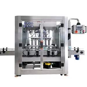 100-1000ml Full Line Paste 12 Nozzle Automatic Linear Gravity Overflow Filling Machine For Pesticide Chemical Liquid