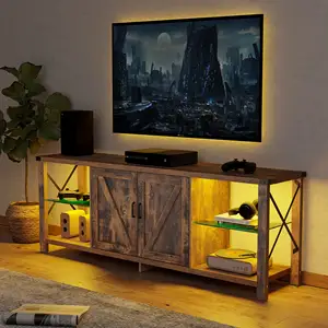 new model design modern high gloss white melatine multifunctional TV stand cabinet unit with showcase with rgb led