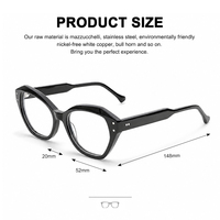 Montures de lunettes optiques en acétate à rivets géométriques, branches épaisses, couleurs assorties, livraison rapide pour commandes en gros
