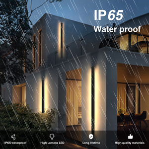 Modern Outdoor Wall <strong>Light</strong> Black Long Strip Exterior Linear Strip Wall <strong>Sconce</strong> IP65 Waterproof Wall <strong>Light</strong> for Garage House Patio - Product Image 3
