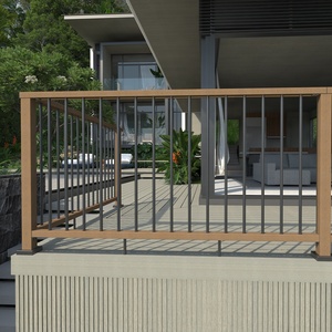 Alusions VISU Barandilla de aleación de aluminio comercial y residencial Balaustre duradero con aspecto de listón de madera con características de seguridad para parques - Product Image 3