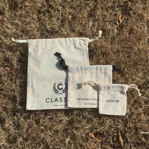 Newest Custom Logo Canvas Muslin Eco Friendly Cotton Perfume Jewelry Storage <b>Drawstring</b> <b>Pouch</b> Bag - Product Image 5