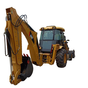 Retroexcavadora CAT 420F con Cucharón de Excavación, Equipo de Construcción Amarillo - Product Image 1