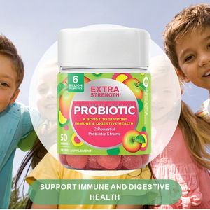 Offre Spéciale : Gommes Probiotiques Minceur au Goût Pomme, 20 Milliards de CFU, Véganes, Complément Vitaminique pour Soutenir la Digestion - Product Image 4