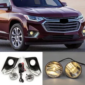 Conjunto de farol de milha para névoa, conjunto de lâmpada de condução para chevrolet chevy traverse 2018 2019 2020 com kit de fiação de farol de neblina