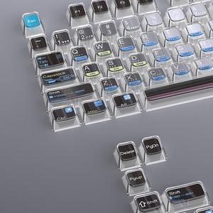 Đôi tinh thể Keycap thiên hà màu xám bóng 115 phím MDA hồ sơ trong suốt Keycap Set Doubleshot cho 60/65/75/80/98/100% bàn phím - Product Image 3