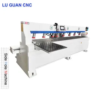 เครื่องเจาะไม้ระบบ CNC แบบหลายรูควบคุมการทำงานภายในตู้ความเร็วสูง