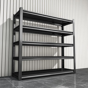 ชั้นวางของเหล็กสำหรับงานหนัก Zwj 5 ชั้น เหล็กแผ่นรีดเย็นสีดำ ชั้นวางของแบบหลายชั้นสำหรับคลังสินค้า - Product Image 2