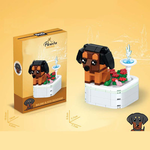 Blocos de Montar de Plástico ABS para Animais de Estimação, Modelo de Cachorro em Escala 1:1, Brinquedo de 40 Peças para Meninos e Meninas - Product Image 1