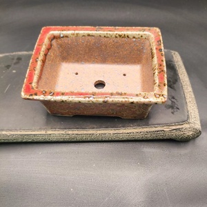 <span class=keywords><strong>Maceta</strong></span> para Bonsái Hecha a Mano con Esmalte Rojo Fuego y Arcilla de Alta Temperatura - Product Image 6