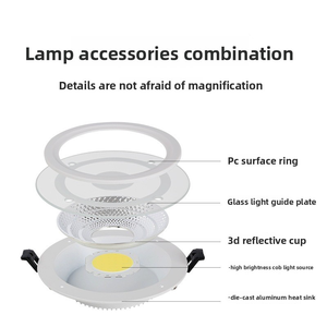 <span class=keywords><strong>Spot</strong></span> <span class=keywords><strong>LED</strong></span> encastré moderne en aluminium 3W/5W/7W/9W/12W pour plafond de maison, bureau ou salon - Product Image 3