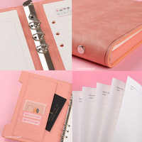 Agenda personnalisable multi-tailles, carnet en cuir PU A4/A5/B5 avec poche pour stylo et pages rechargeables
