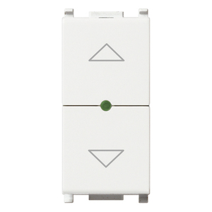 Interrupteur à enrouleur blanc de 5,3 cm de hauteur avec commande haut/bas pour stores de fenêtre - Product Image 1