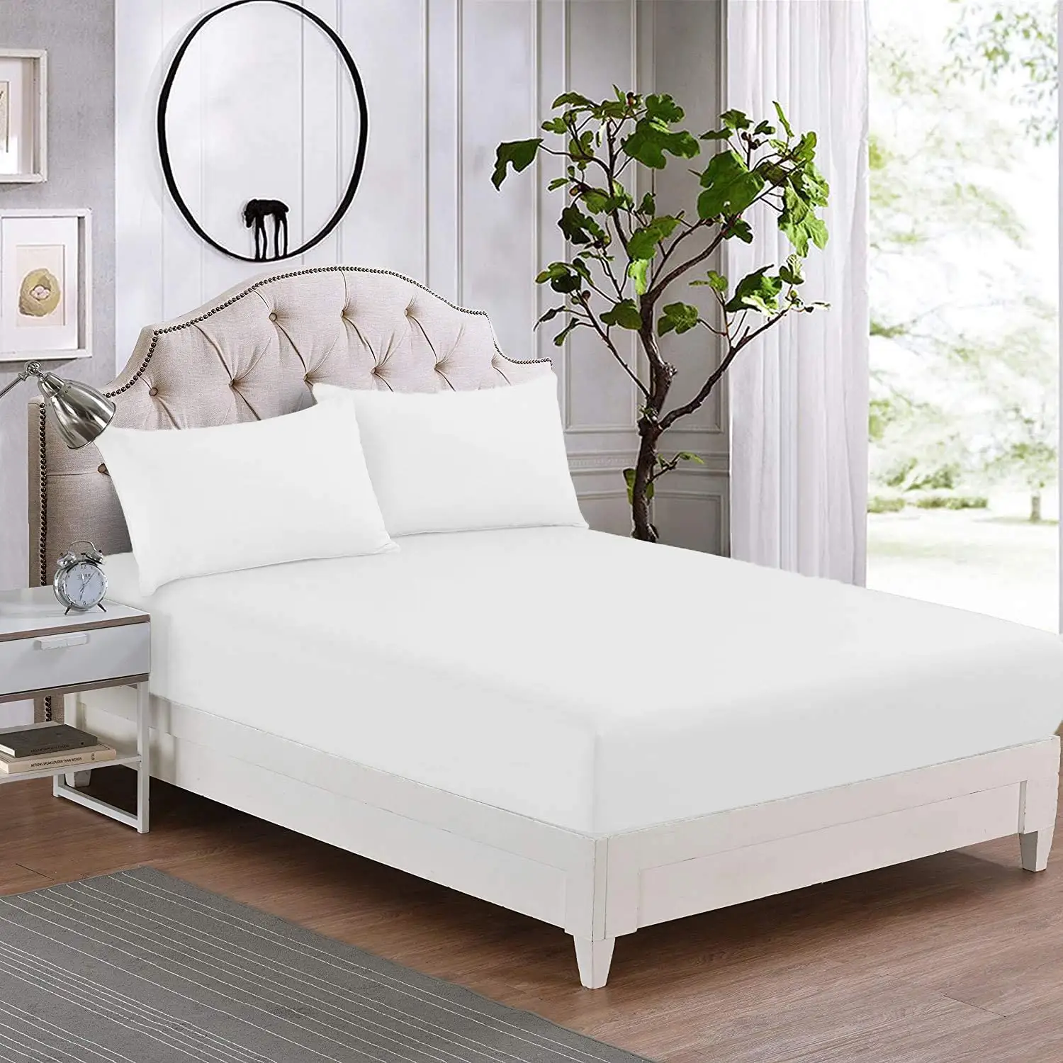 ผ้าปูเตียง Percale เกรด180,เตียงขนาดพอดีเตียงนอนคุณภาพสูงสำหรับโรงแรม