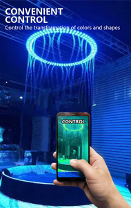 2026 Colorful Digital Display Water Curtain Waterfall Crown Programmable Stainless Steel 304 Material <b>Pool</b> Tools <b>Accessories</b> - Product Image 2