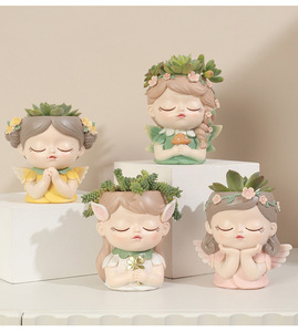 Pot de fleurs en résine de lutin mignon, petit pot de fleurs succulent, décoration d'intérieur, paysage, pot de fleurs horticole - Product Image 5