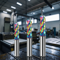 Jinchuan Haute Poli 3 Flûte 35 ° Helix Angle DLC Revêtement En Acier De Tungstène CNC Router Bit HRC65 Fraise OEM/ODM