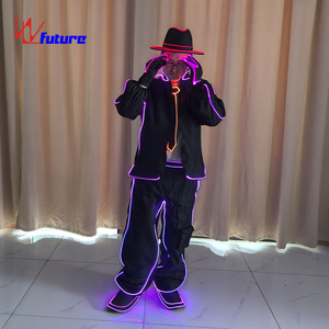 Set di Costumi da Ballo Fluorescenti ad Alta Visibilità <span class=keywords><strong>MJ</strong></span> con Cappello Fedora per Spettacoli Teatrali, Feste, Concerti - Disponibile all'Ingrosso - Product Image 2