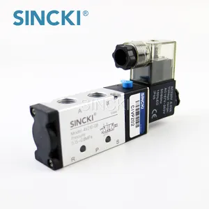 4V210-08 Kontrol Pneumatik Solenoid Katup Udara 12 Volt Solenoid Valve