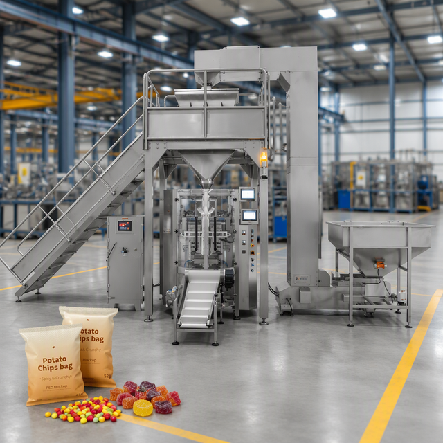 Full Automatic High Precision Candy Gummy Two-Head Linear Packing Aluminum Foil Pouch Bags Filling Sealing Packaging Machines