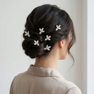 Épingles à cheveux en perles pour mariage, accessoires capillaires en cristal faits à la main pour femmes, polyvalents pour anniversaire et usage quotidien, ensemble de pinces à cheveux - Product Image 3
