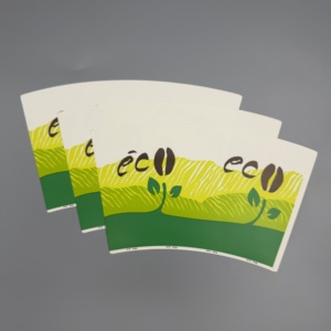พัดกระดาษหนาพิเศษ 240GSM 260GSM เกรดอาหาร พิมพ์เฟล็กโซตามขนาดที่กำหนด สำหรับการผลิตแก้วเครื่องดื่ม - Product Image 3