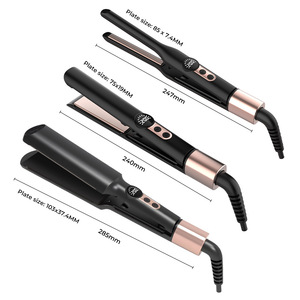 Mini fer à friser et lisseur de cheveux, température réglable à 5 vitesses, 120-200C, pour cheveux secs, avec fonction d'arrêt automatique - Product Image 2