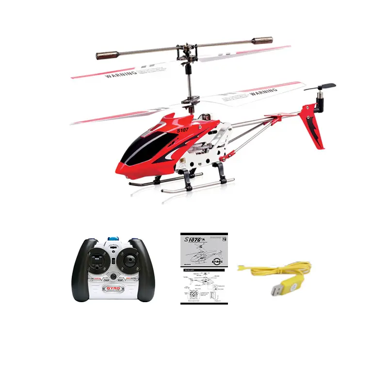Best Sales RC Helicopter S107G 3 channels Colorful flashing light Remote Controller helicopter real aircraft