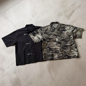 Fabricant de chemises personnalisées pour pompiers, chemises à manches courtes streetwear camouflage avec boucle mousqueton - Product Image 1