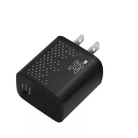 Cargador de pared PD de 25W, bloque de viaje de carga rápida, adaptador de cargador de enchufe de EE. UU. UE para Huawei Xiaomi