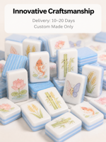 Ensemble de Mahjong de Luxe avec Coffret Cadeau pour Soirées en Famille, Réunions d'Amitiés, Fêtes, Cadeau de Fêtes, Logo Personnalisé, Vente en Gros, Fabrication en Usine, Rayures