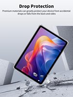 Sıcak siyah temizle şeffaf yumuşak TPU Tablet kılıfı Xiaomi Redmi için ped 2 11 inç 2025 darbeye vaka koruma Tablet kapak
