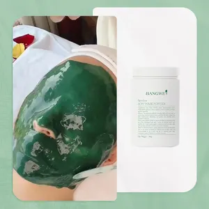 Mascarilla verde de algas, mascarilla de extracto de espirulina de algas, ácido hialurónico, Spa, polvo de película verde orgánico Natural, se puede pelar