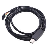 Cable Serial TTL UART USB 5V con Chip FTDI, Longitud de 1.8m, TTL-232R-5V, Compatible con Escáner de Código de Barras, Impresora, Computadora, Multifunción 3 en 1